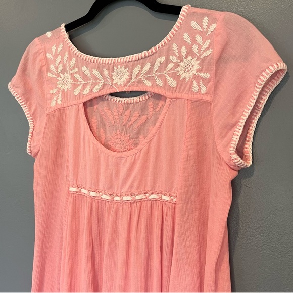 NWOT Free People India Gauze Embroidered Dress Pit to Pit: 23”. - Picture 7 of 8